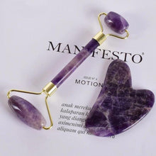 Load the picture into the gallery viewer, Amethyst Gua Sha Gesichtsroller
