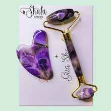 Load the picture into the gallery viewer, Amethyst Gua Sha Gesichtsroller
