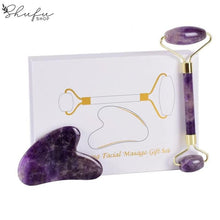 Load the picture into the gallery viewer, Amethyst Gua Sha Gesichtsroller
