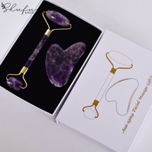 Load the picture into the gallery viewer, Amethyst Gua Sha Gesichtsroller
