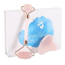 Load the picture into the gallery viewer, Gua Sha Gesichtsroller Rosenquarz Shufu Shop
